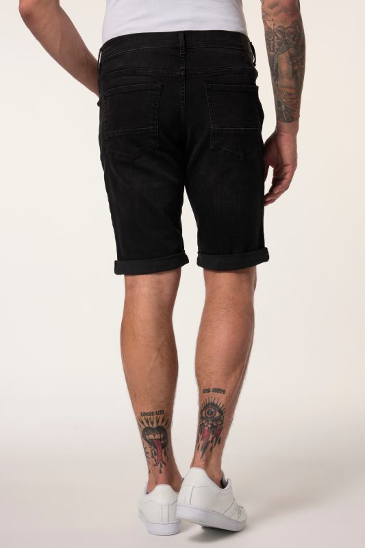Bermuda en jean JP 1880, technologie FLEXNAMIC®, coupe 5 poches et détails destroy - jusqu'à la taille 74