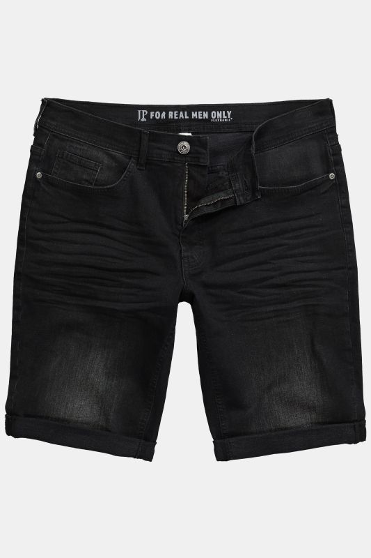 Bermuda en jean JP 1880, technologie FLEXNAMIC®, coupe 5 poches et détails destroy - jusqu'à la taille 74