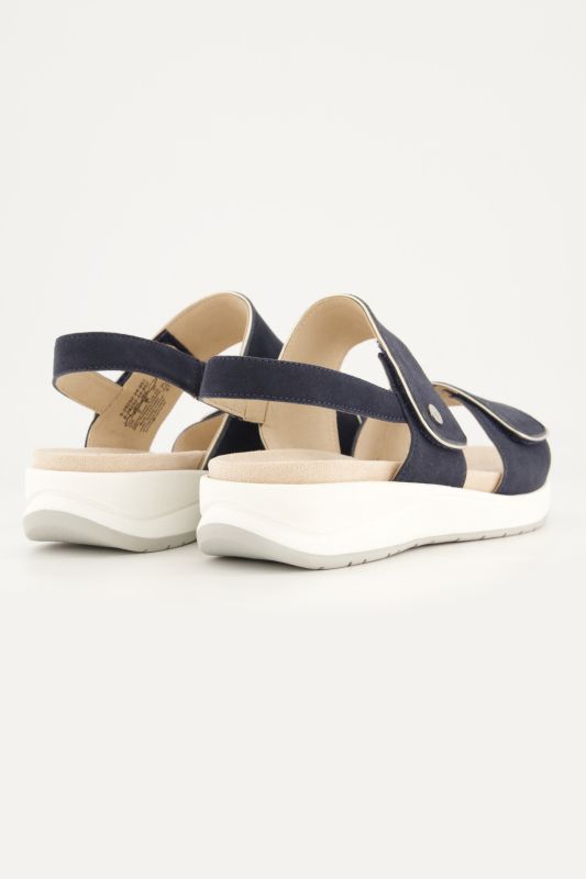 Sandales en cuir Caprice, semelle de propreté amovible, largeur H