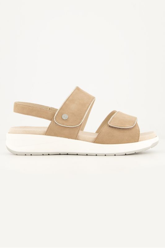 Sandales en cuir Caprice, semelle de propreté amovible, largeur H