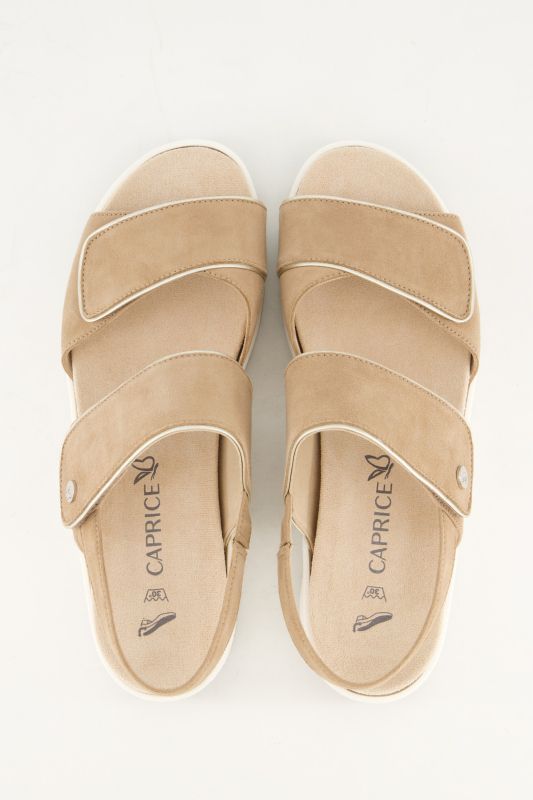 Sandales en cuir Caprice, semelle de propreté amovible, largeur H