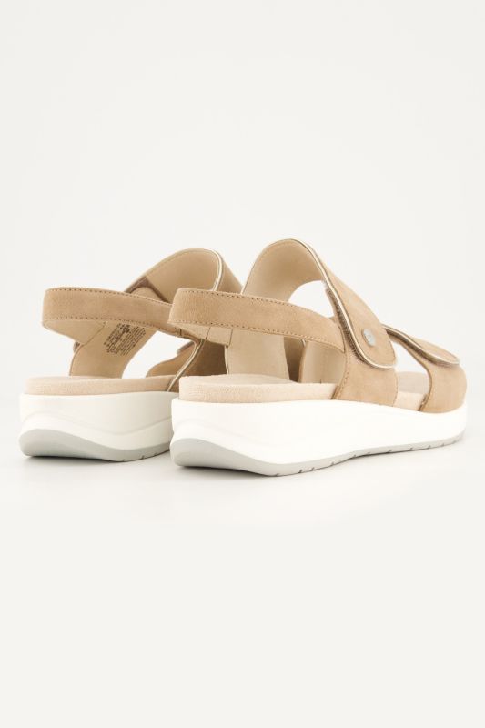 Sandales en cuir Caprice, semelle de propreté amovible, largeur H