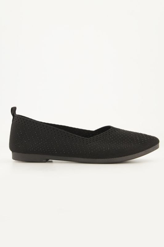 Ballerines en maille, pierres scintillantes, semelle de propreté amovible - largeur H