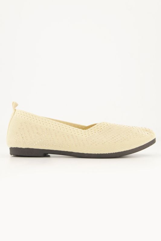 Ballerines en maille, pierres scintillantes, semelle de propreté amovible - largeur H