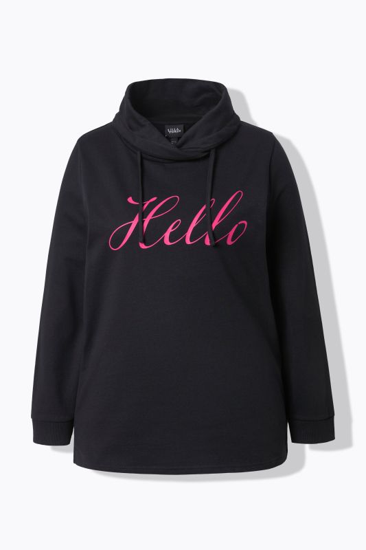 Sweat-shirt, coupe Classic Fit, message HELLO, col montant