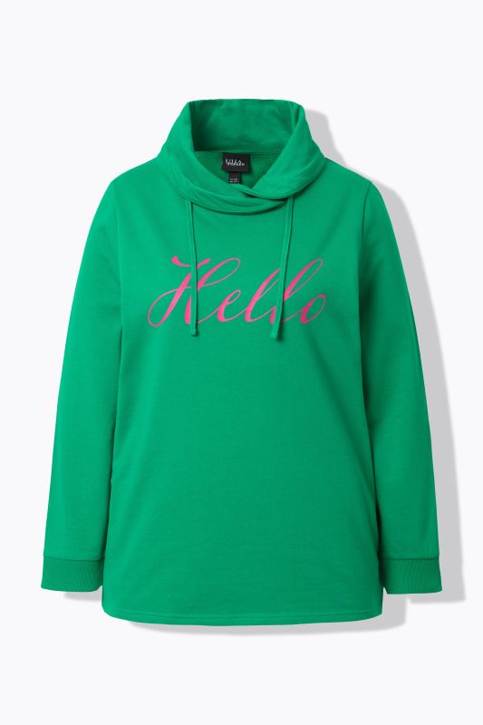 Sweat-shirt, coupe Classic Fit, message HELLO, col montant
