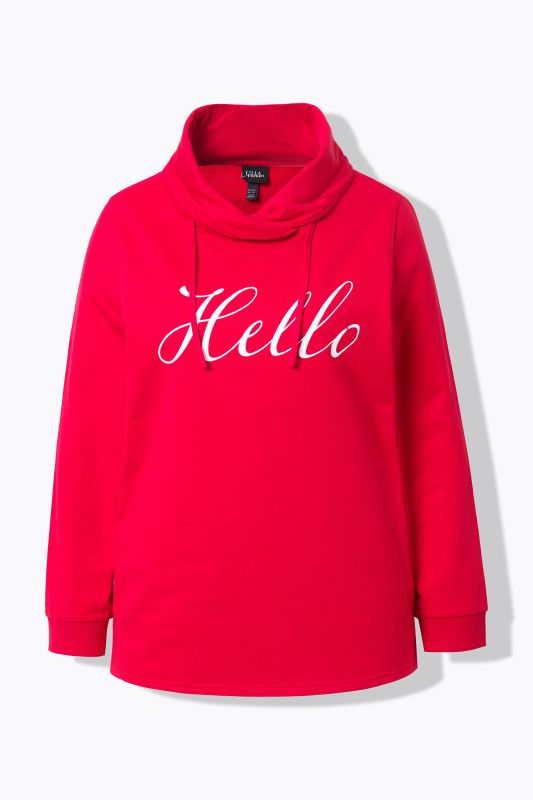 Sweat-shirt, coupe Classic Fit, message HELLO, col montant