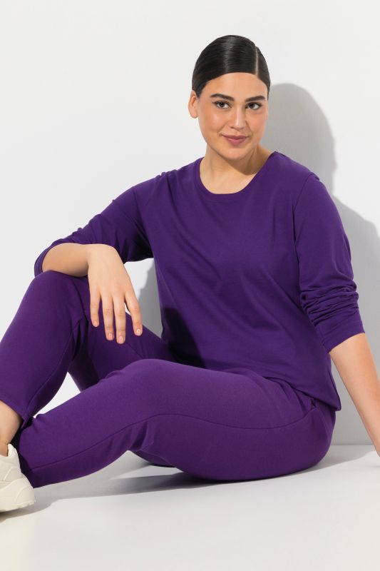 T-shirt à manches longues et col rond, coupe Slim Fit