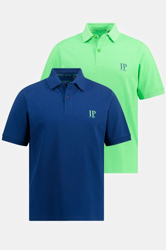 Lot de 2 polos collection Basic - maille piquée et coton peigné