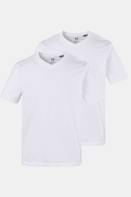 T-shirts, collection Basic, lot de 2. Col en V et manches courtes - jusqu'au 8XL
