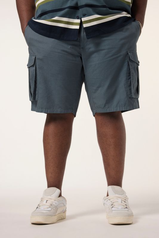 Bermuda cargo STHUGE en Ripstop, taille élastique, coupe Loose Fit - jusqu'à la taille 74