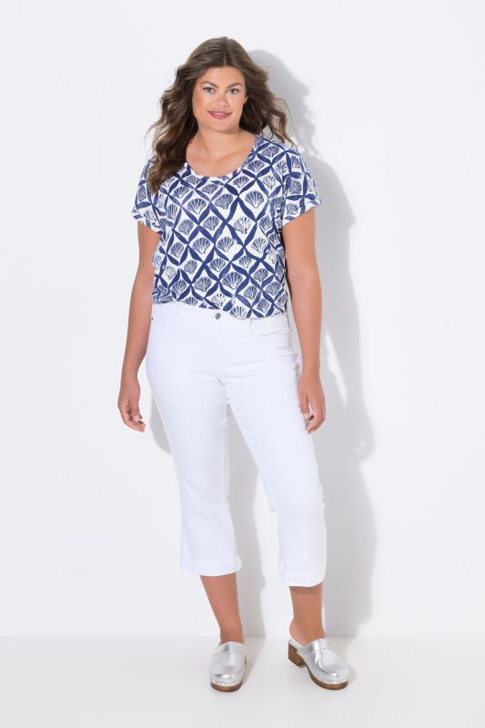 Jean droit 5 poches, longueur 3/4 et coupe Straight Fit, avec polyester recyclé