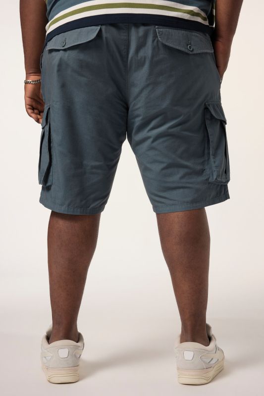 Bermuda cargo STHUGE en Ripstop, taille élastique, coupe Loose Fit - jusqu'à la taille 74