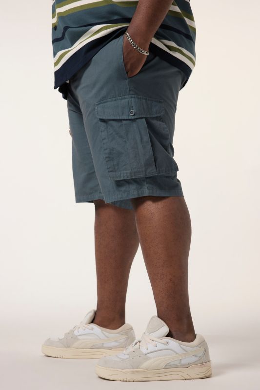 Bermuda cargo STHUGE en Ripstop, taille élastique, coupe Loose Fit - jusqu'à la taille 74