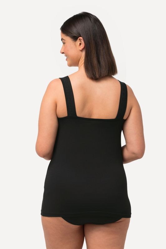 Maillot de corps en coton Supima, larges bretelles, dentelle