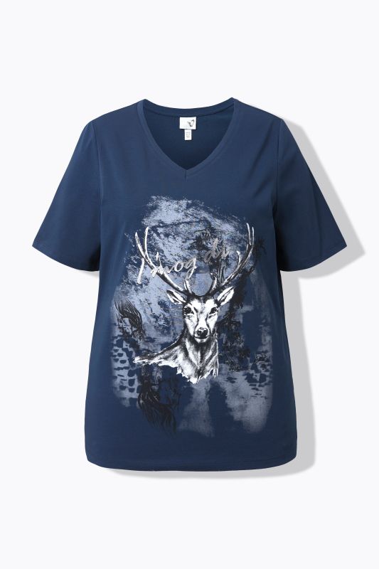 T-shirt à manches courtes et imprimé s'inspirant des tenues traditionnelles bavaroises. Décolleté en V et coupe Classic Fit.