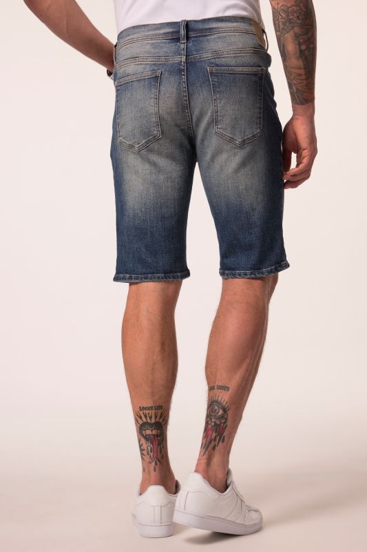 Bermuda en jean JP 1880, technologie FLEXNAMIC®, coupe Straight Fit avec 5 poches - jusqu'à la taille 74
