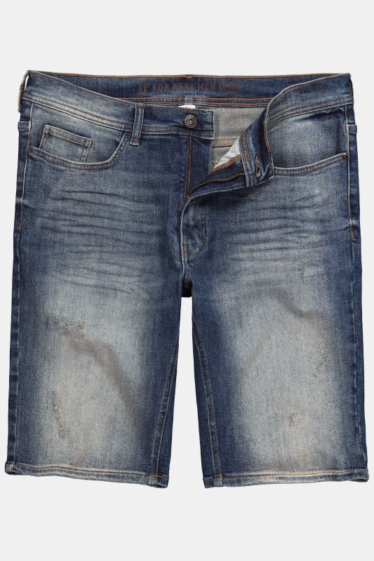 Bermuda en jean JP 1880, technologie FLEXNAMIC®, coupe Straight Fit avec 5 poches - jusqu'à la taille 74