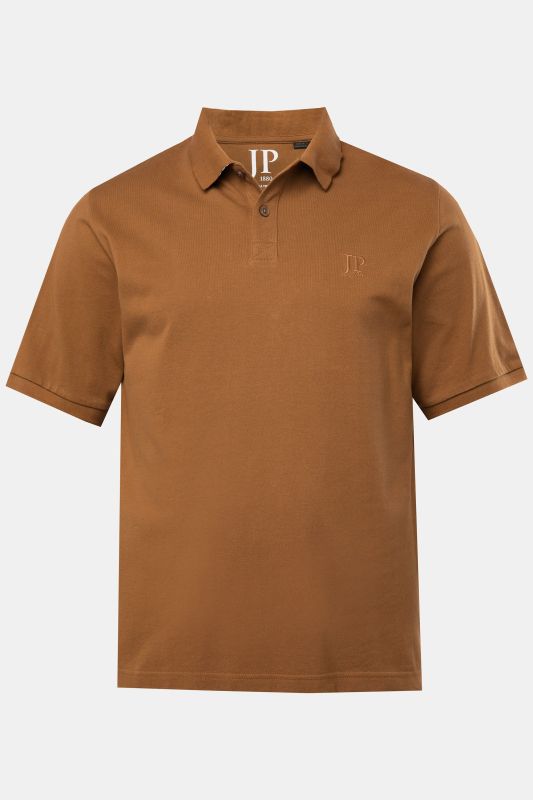 Polo JP 1880 à manches courtes, tissu piqué, imprimé à fleurs sur le pied de col - jusqu'au 8 XL
