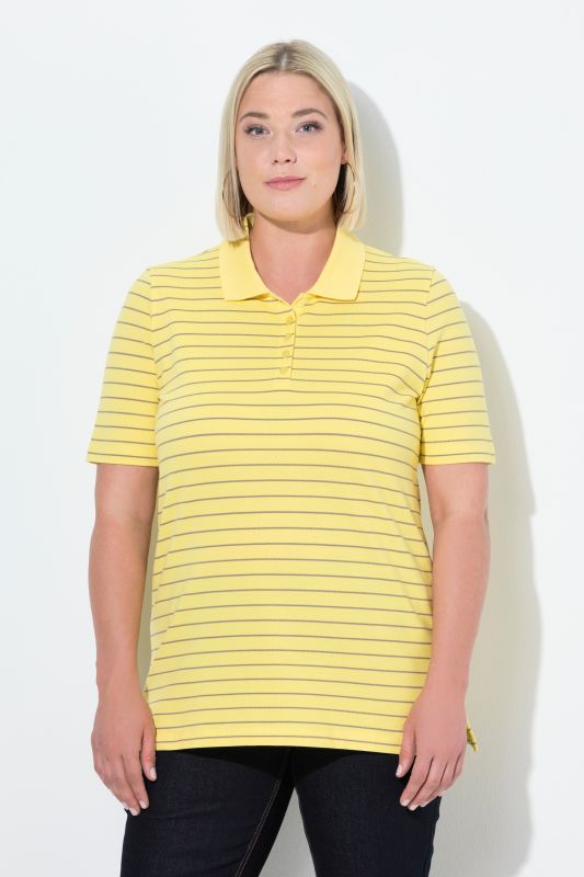 Polo rayé en tissu piqué, manches courtes, coupe Classic Fit
