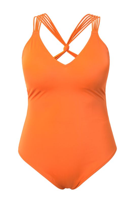 Maillot de bain à bonnets souples, bretelles croisées dans le dos