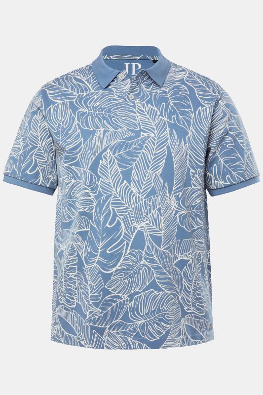 Polo JP 1880 en tissu piqué, manches courtes et imprimé all-over - jusqu'au 8 XL