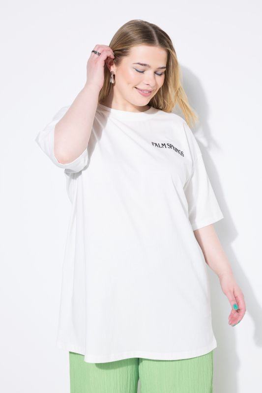 T-shirt oversize, imprimé dans le dos, manches courtes