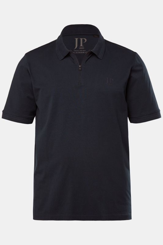 Polo JP 1880 FLEXNAMIC®, manches courtes et fermeture zippée