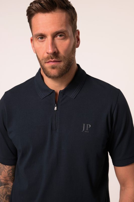 Polo JP 1880 FLEXNAMIC®, manches courtes et fermeture zippée