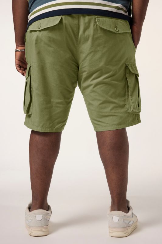 Bermuda cargo STHUGE en Ripstop, taille élastique, coupe Loose Fit - jusqu'à la taille 74