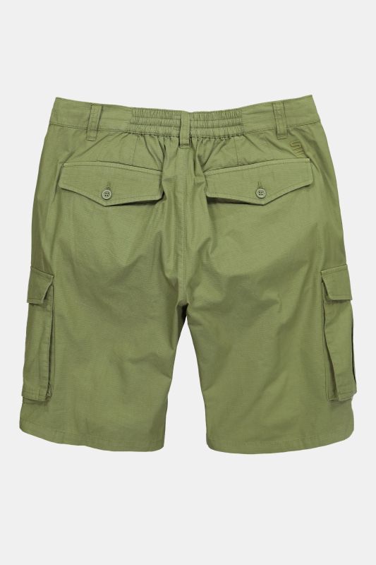 Bermuda cargo STHUGE en Ripstop, taille élastique, coupe Loose Fit - jusqu'à la taille 74