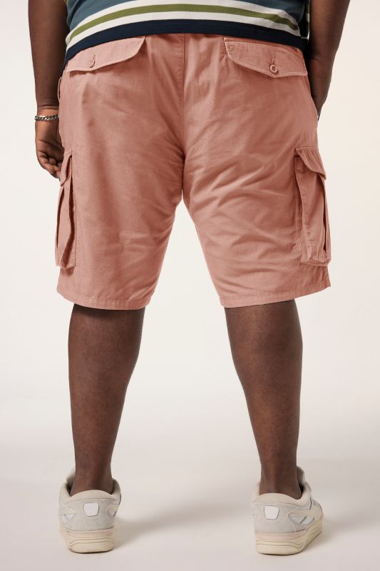 Bermuda cargo STHUGE en Ripstop, taille élastique, coupe Loose Fit - jusqu'à la taille 74