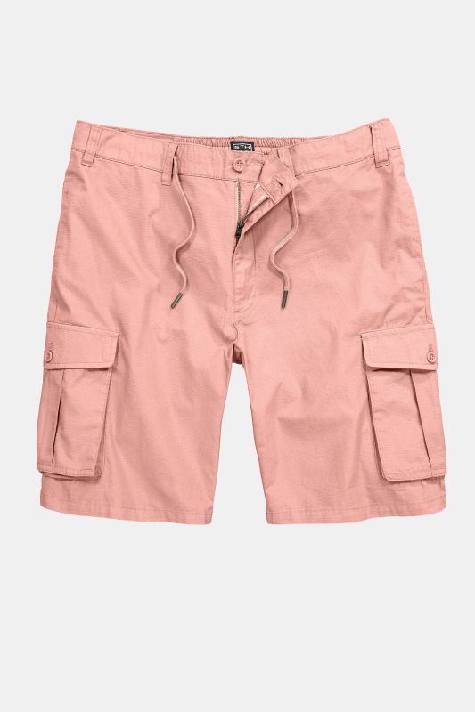 Bermuda cargo STHUGE en Ripstop, taille élastique, coupe Loose Fit - jusqu'à la taille 74