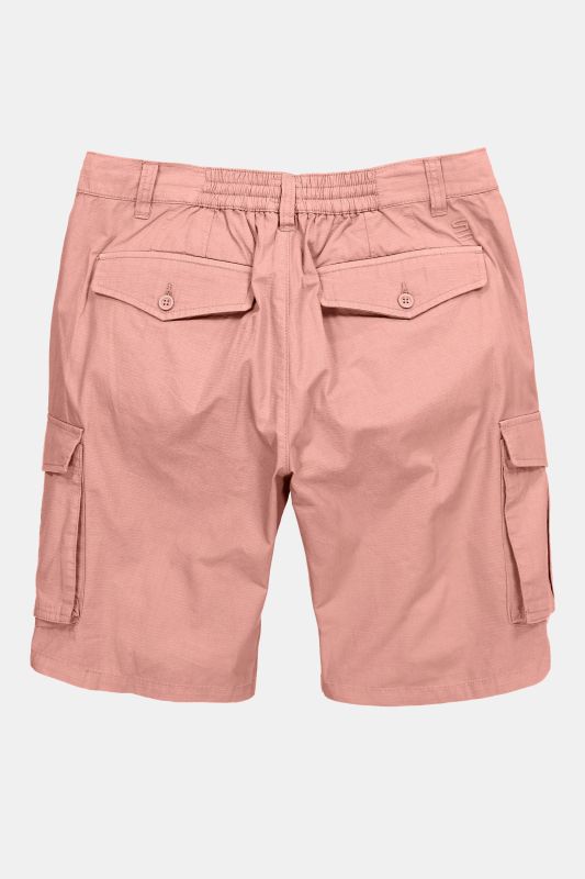 Bermuda cargo STHUGE en Ripstop, taille élastique, coupe Loose Fit - jusqu'à la taille 74