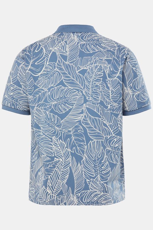 Polo JP 1880 en tissu piqué, manches courtes et imprimé all-over - jusqu'au 8 XL