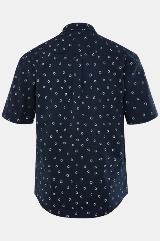 Chemise JP 1880 en maille piquée, manches courtes et col à pointes boutonnées, coupe Modern Fit - jusqu'au 8 XL