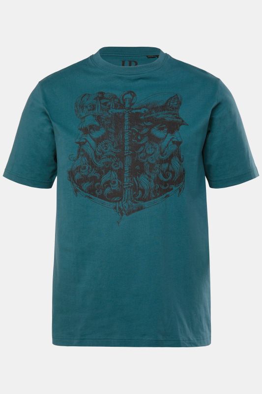 T-shirt JP 1880 à manches courtes, col rond et imprimé - jusqu'au 8 XL