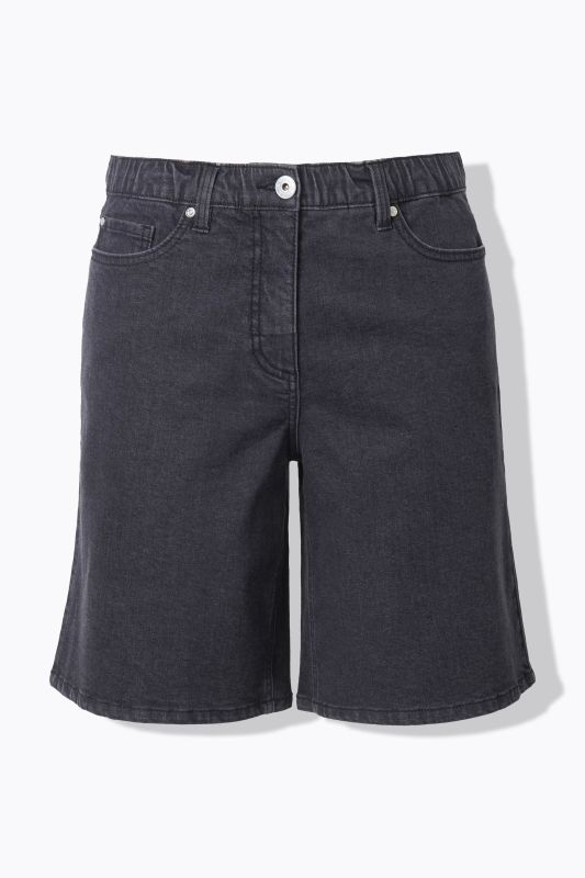Bermuda en jean 5 poches, coupe Wide Legs
