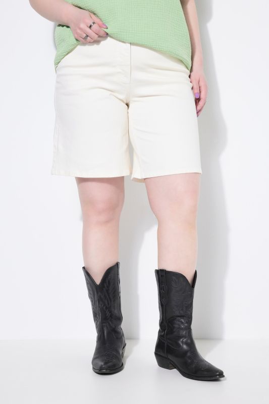 Bermuda en jean 5 poches, coupe Wide Legs
