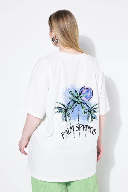 T-shirt oversize, imprimé dans le dos, manches courtes