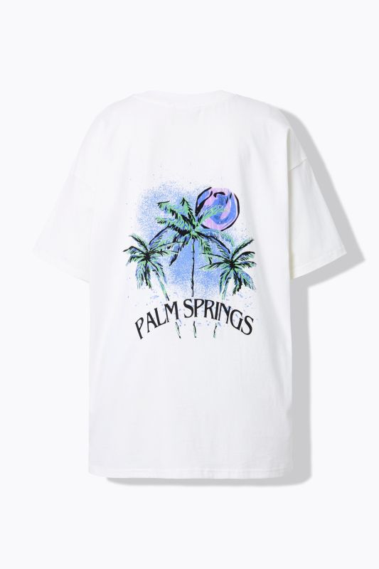 T-shirt oversize, imprimé dans le dos, manches courtes
