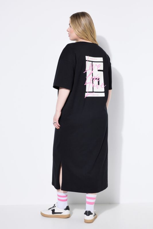 Robe en jersey / T-shirt long oversize, imprimé dans le dos