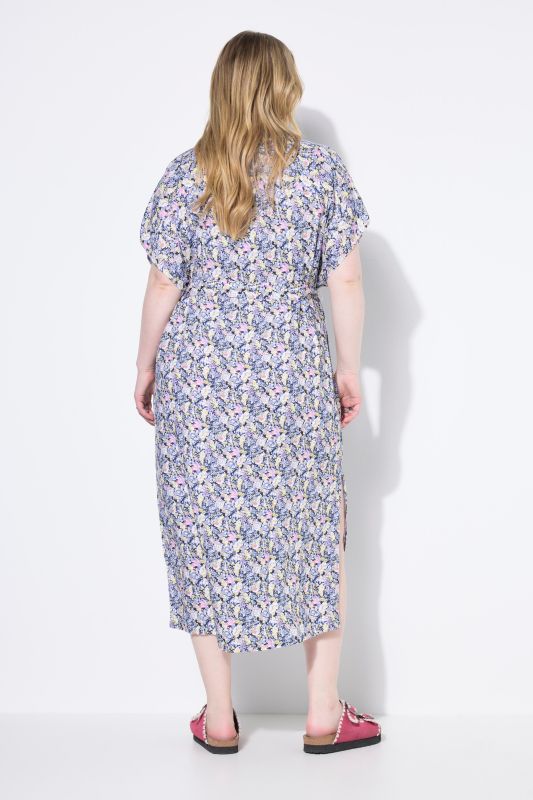 Robe chemisier, longueur maxi, imprimé à fleurs