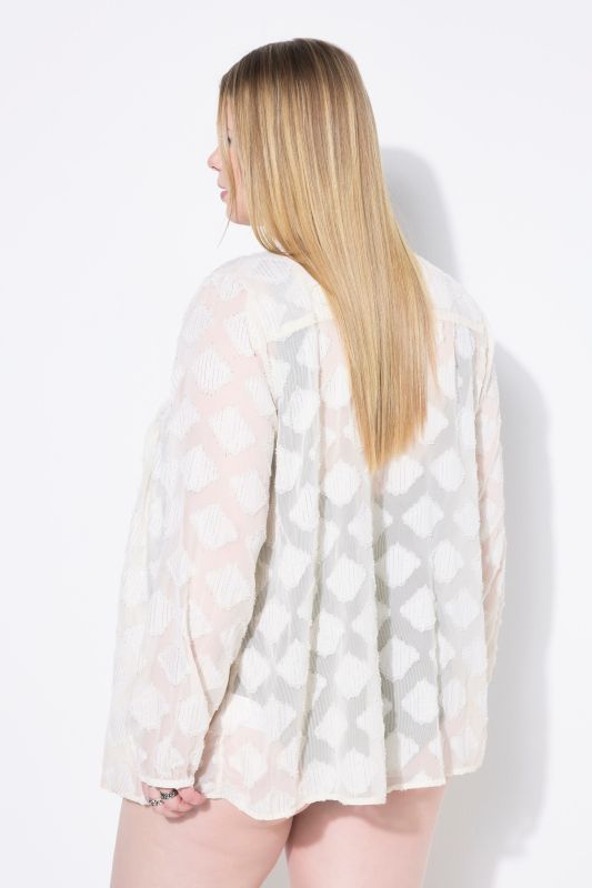 Blouse coupe Loose Shape, plis fantaisie et motif scintillant