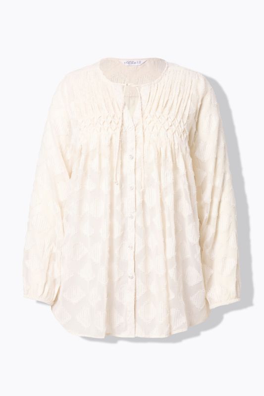 Blouse coupe Loose Shape, plis fantaisie et motif scintillant