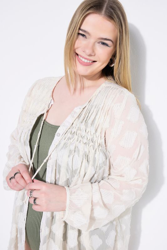 Blouse coupe Loose Shape, plis fantaisie et motif scintillant