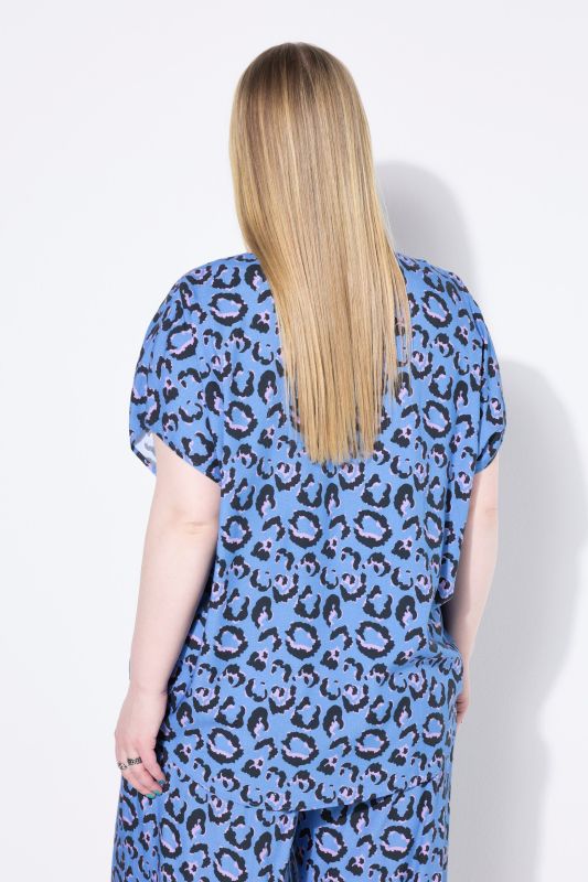 Blouse oversize, imprimé léopard