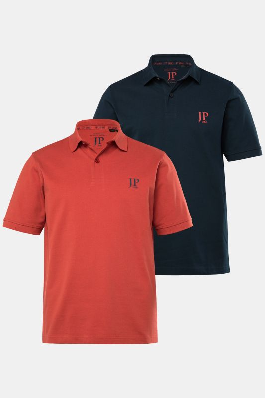 Lot de 2 polos collection Basic - maille piquée et coton peigné