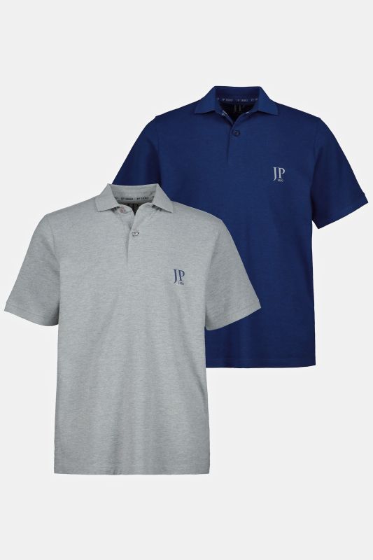 Lot de 2 polos collection Basic - maille piquée et coton peigné