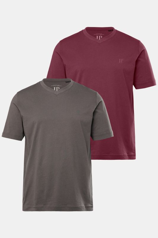 T-shirts, collection Basic, lot de 2. Col en V et manches courtes - jusqu'au 8XL